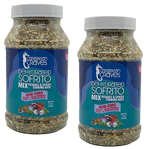 Caribbean Craves - Dehydrated Sofrito Mix | No-Msg, Vegan, Keto Friendly, Natural Ingredients (15, 2) #TOP6