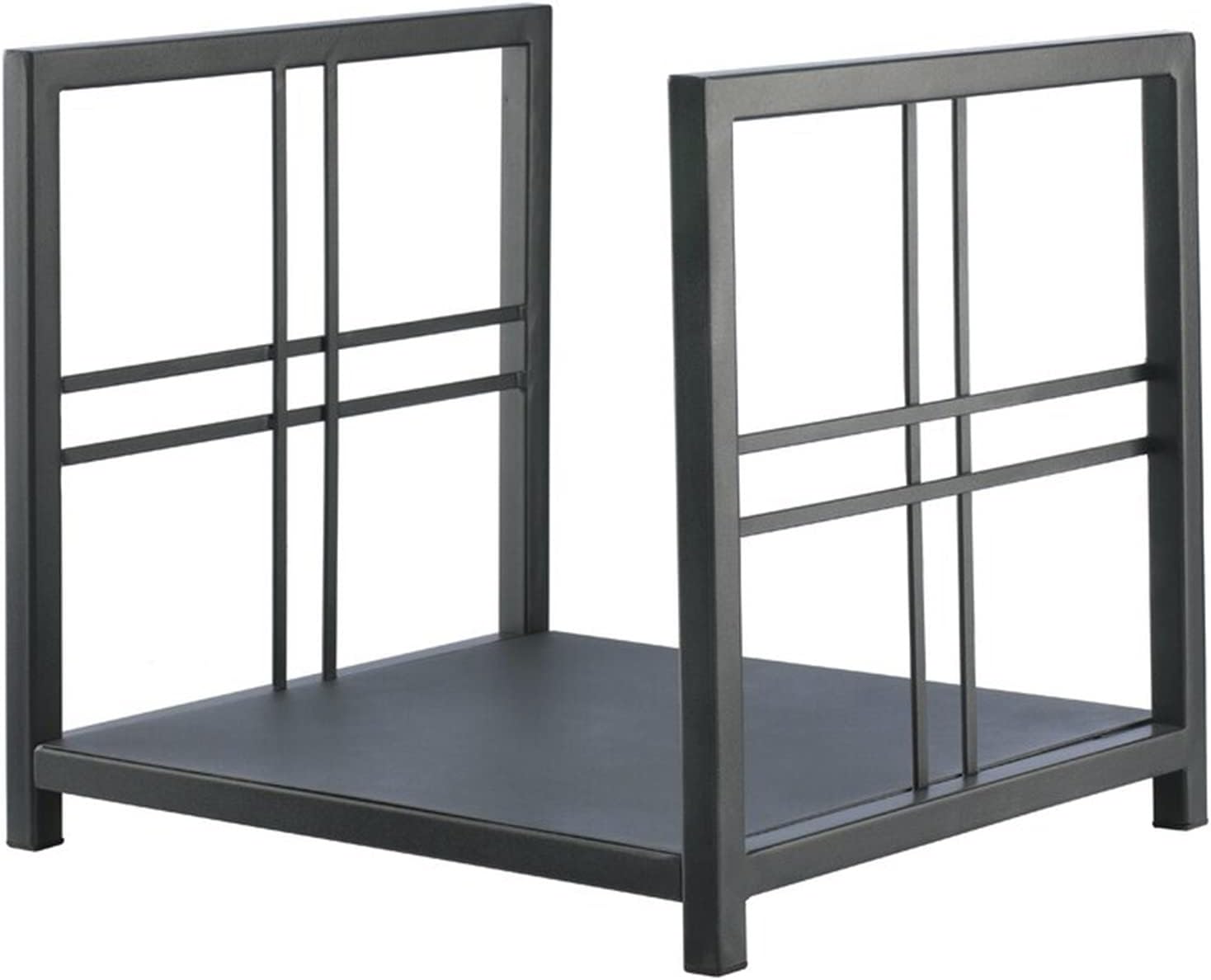 Small Firewood Storage Rack - Steel Log Brackets for Indoor and Outdoor Log Organizing and Storage Racks