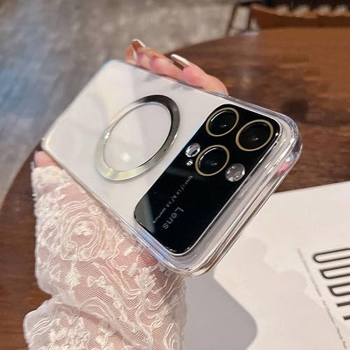 Coque iPhone 14 Pro Max transparente avec protection d'objectif luxe