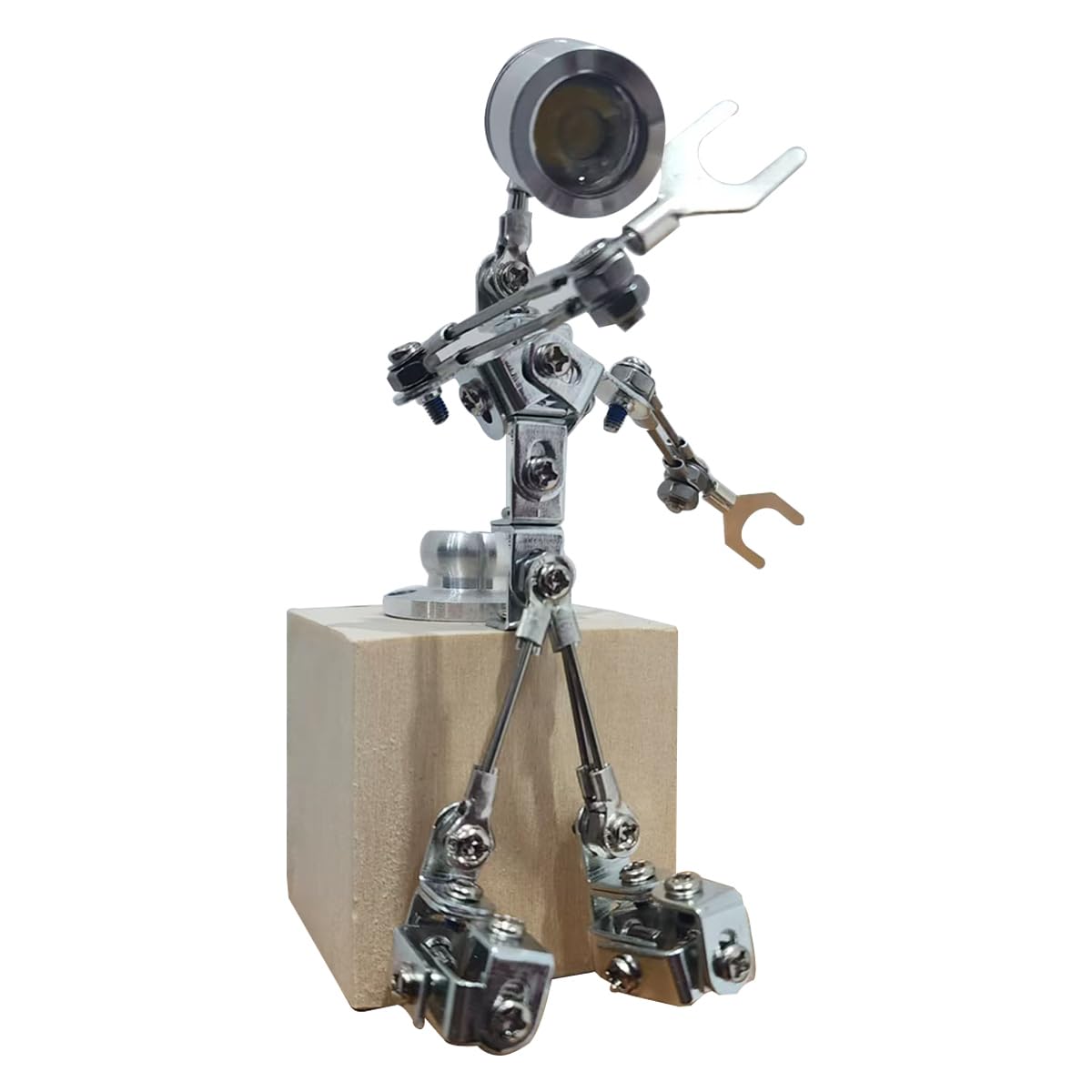 Torquino Metal Robot Table Lamp, Mechanical Robot Lamp Model for Bedroom, Office, Nightstand, Bar, Steampunk 3D Metal Puzzle Model, Creative Gift for Adults