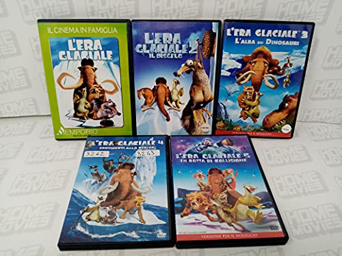  L\'Era glaciale serie completa 1+2+3+4+5; lotto DVD in italiano