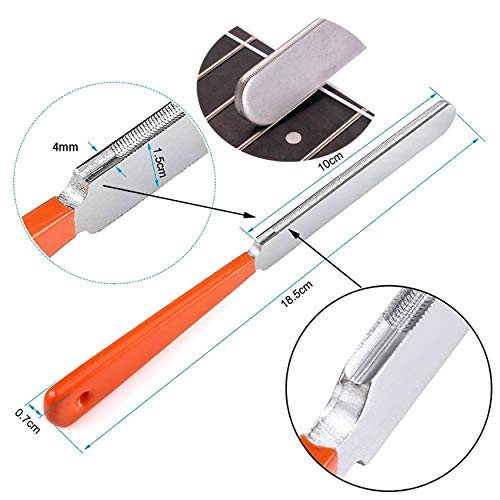 Kewayo Guitar Fingerboard Luthier Tool Set Including Guitar Fret Crowning Luthier File, Fret Leveling Beam Sanding Leveler Beam And Fingerboard Guard Protectors For Guitar Bass #TOP2