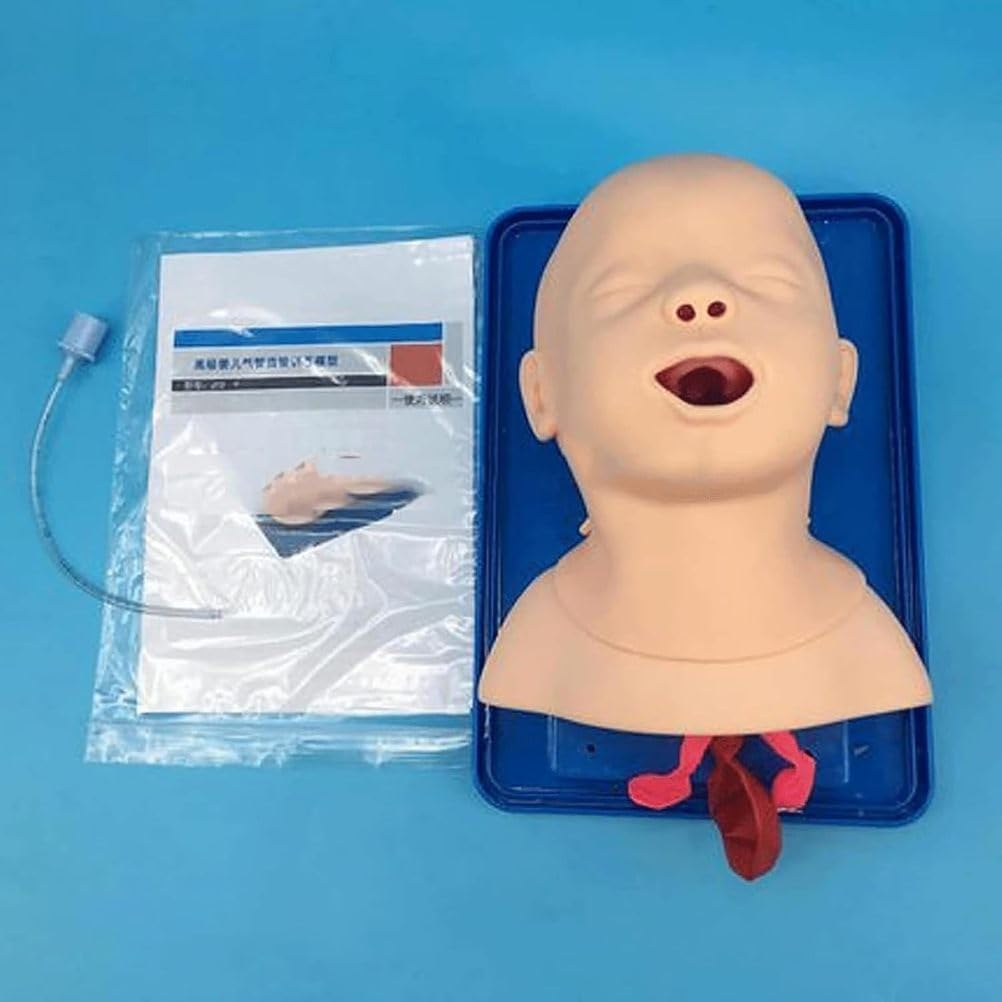Tracheal Intubation Infant Simulator Pediatric Manikin for Oral Nasal Intubation,Suction Airway Management Training with Endotracheal Tube