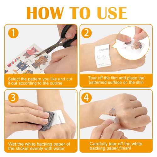 Myokbar Temporary Tattoo Kids,10 Sheets Waterproof Independence Day Tattoos For Kids,Fake Tattoos Stickers Party Kids Tattoos Temporary For Girl Boys #TOP2