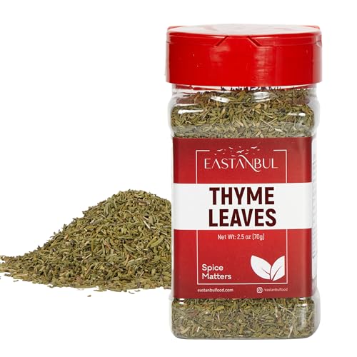 Eastanbul Thyme Leaves, Dried Thyme Herb, Mediterranean Herb, Natural,2.5oz