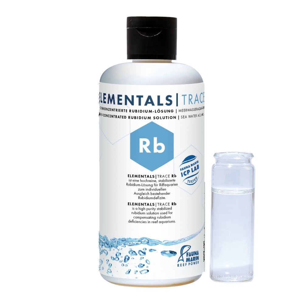 Fauna Marin Elementals Trace Rb 250ml Highly Concentrated Rubidium Solution for Saltwater Aquariums