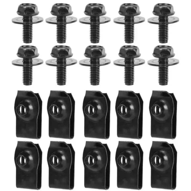 Tornillos de perno de metal M6 y clips en U de alta resistencia para el bajo capó