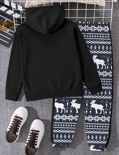 Image of Boys Clothes Boy Outfits 2-Piece Long Sleeve Hoodie and Camouflage Pants Boys Fall Winter Clothes for 6-16 Years