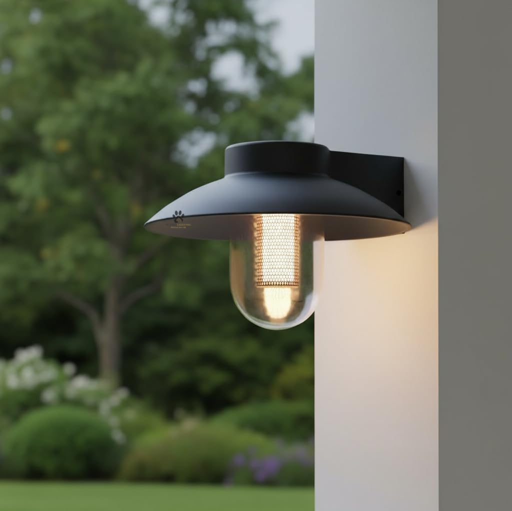 Mufasa 12 Watts Tubular Downlight LED Outdoor Wall Light Path Lamp Boundary Pillar Entrance Backyard Balcony Light Waterproof Bulkhead (Warm White) (Aluminium)