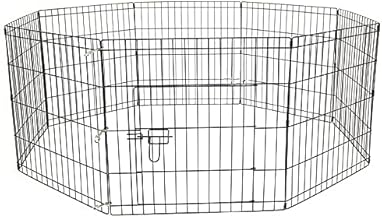 Pet Dog Pen Puppy Cat Rabbit Foldable Playpen Indoor/Outdoor Enclosure Run Cage (Large: Height 91cm)