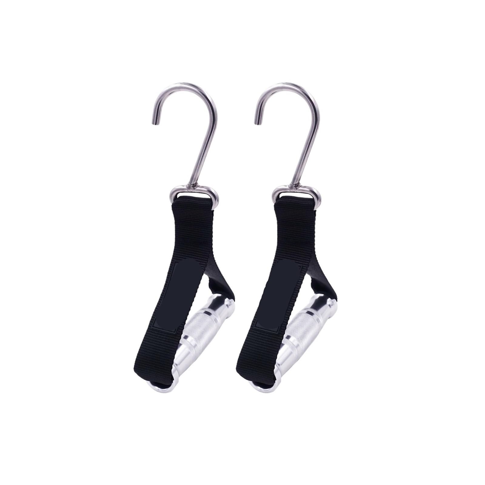 1/2 szt. Taśmy oporowe do podciągania Uchwyty gimnastyczne | Łatwe mocowanie opaski, antypoślizgowe(1 pair metal)