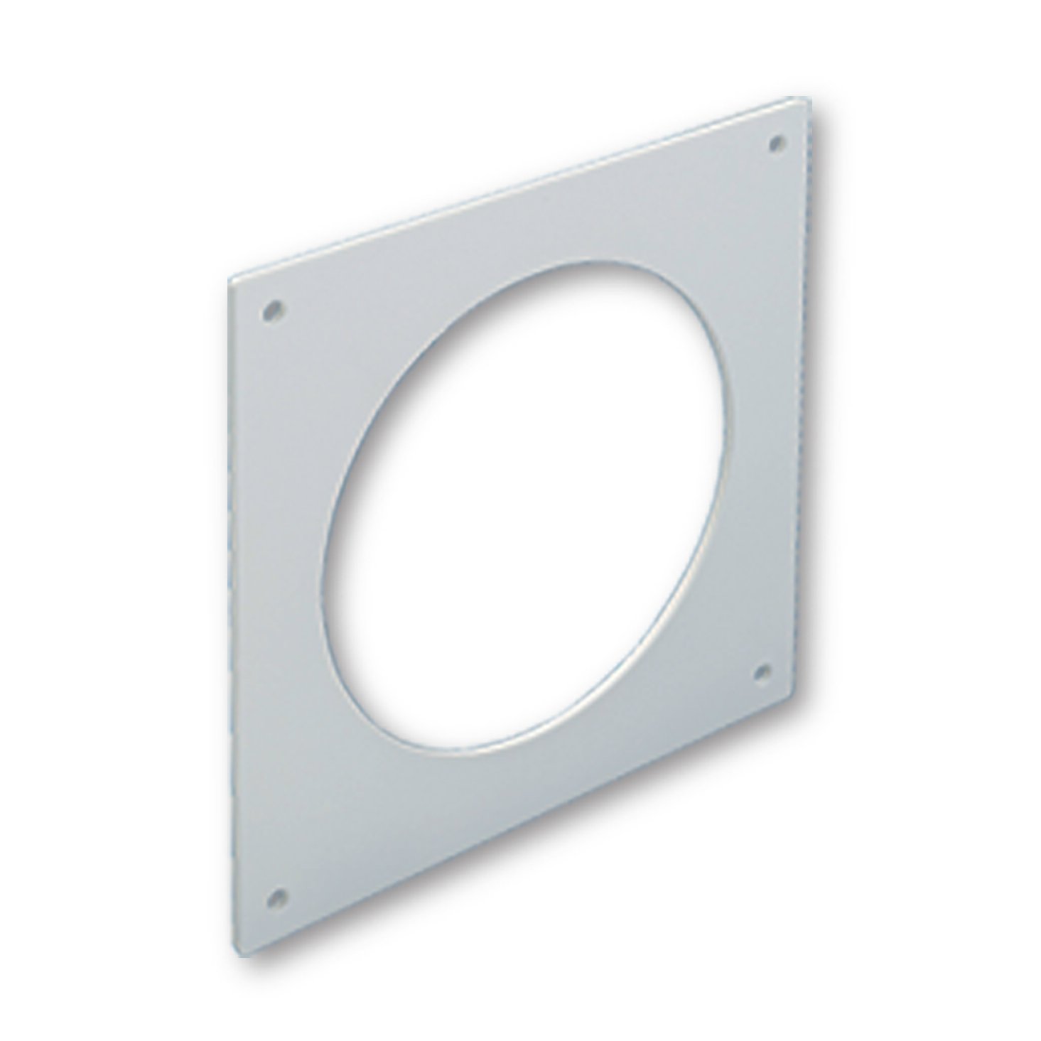 Verplas White Round Wall Plate For 125Mm 5" Diameter Plastic Ducting Fittings. (1)