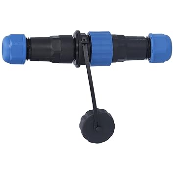 Ketsicart Waterproof Aviation Cable Connector Socket, High Toughness Waterproof Plug Socket Stable Connection PA66 PA6 for Electronic Equipment(9 cores (250V 5A))