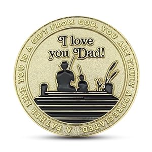 Father's Coin, I Love You Dad Token of Appreciation, Gold Plated Challenge Coin, Proverbs 20:7 Pocket Coin Gift for Men, Unique Gift Idea for Dads and Grandfathers, from Daughter, Sons or Wife. 24 51B1HSUe0ML. SL500 . SS300