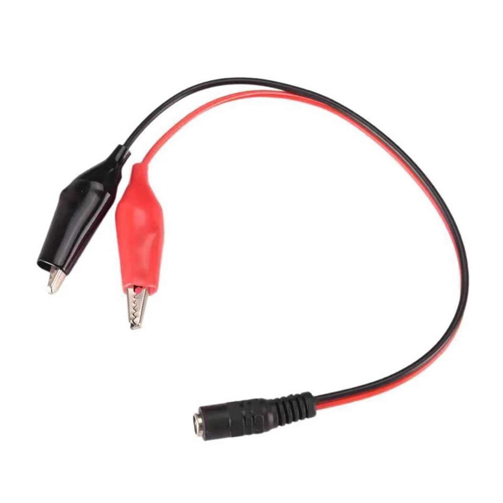 2 Pcs 27cm 5.5 x 2.1mm DC Jack to 2 Alligator Clip Power Adapter Cable (DC 5.5x2.1 Female)-image-0