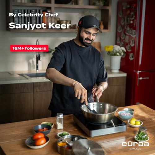 Image of Curaa IndiePro 2100 Watts Induction Cooktop for Indian Kitchens | 6 kV Surge Protection Design for Safety | Rotary Knob control with Timer | Incremental Heat Adjustment | 2 Year Warranty