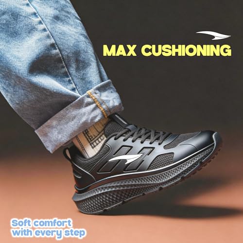 Image of ASIAN Men's Quantum-31 Max Running Shoes with Breathable Knit Upper | Sporty Sneakers with Arch Support, Memory Foam Tech & High-Grip Sole | Boys Lightweight Shoes for Running, Training