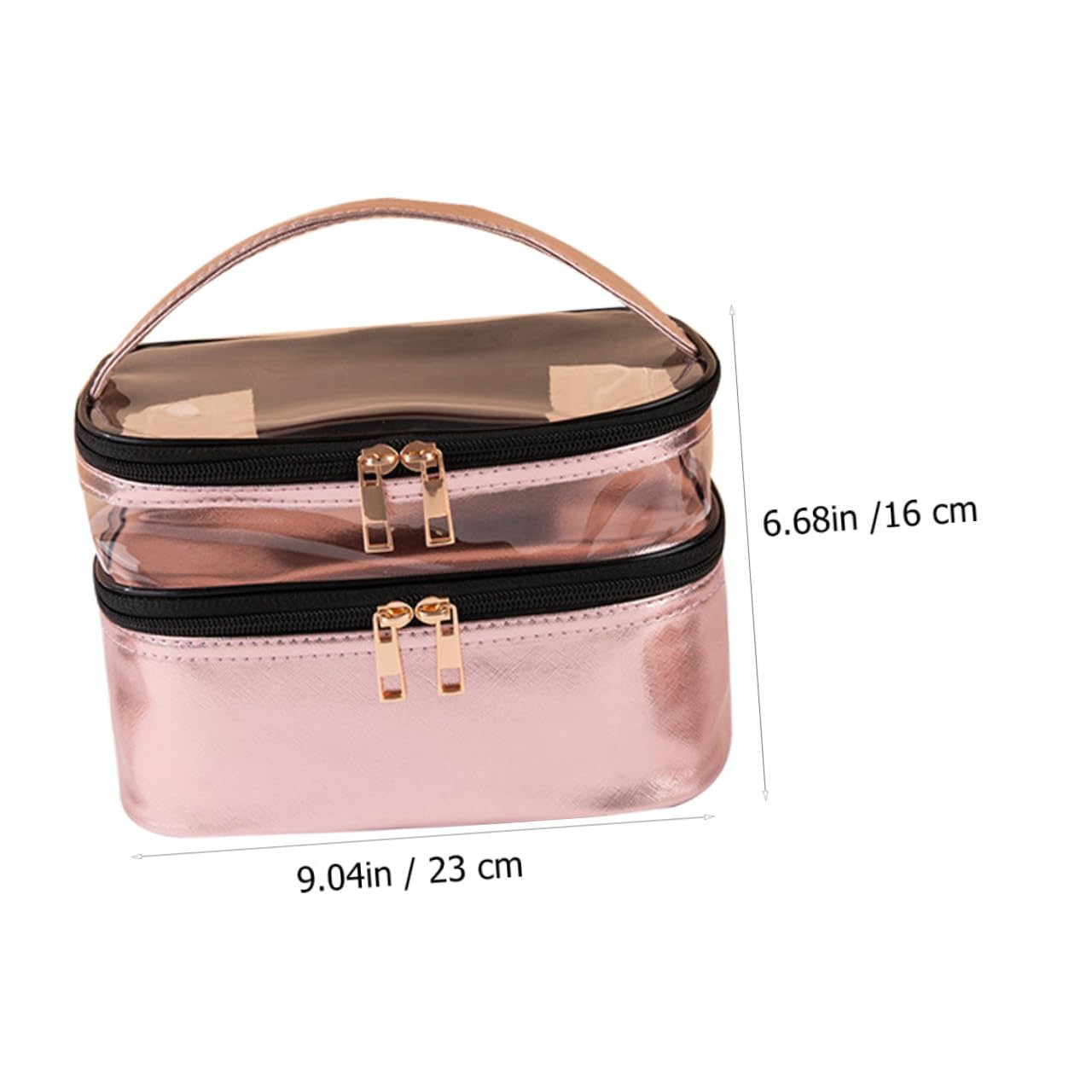 Happyyami Bolsa De Cosméticos Portátil Doble Neceser De Viaje para Maquillaje Ligero