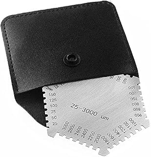 ZDNT Wet Film Comb 25-3000um Stainless Steel Thickness Gauge Hexagon High Precision Wet Film Thickness Gauge for Measuring Architectural Coatings Paint Vanish Thickness Measurement