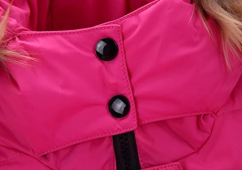 Miniatura 3 de Chaqueta larga de invierno con capucha sintética para niños y niñas, abrigo térmico a prueba de viento para niñas de 412 años