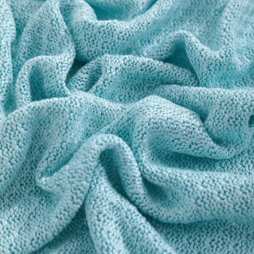 Image of NTBAY Rayon Derived from Bamboo Knit Throw Blanket, 51 x 67, Blue