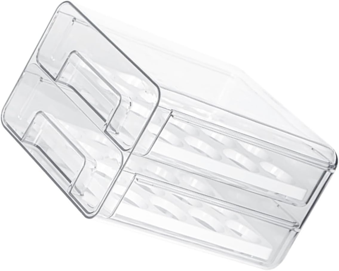 DOITOOL Refrigerator Organizer Bin Design Double Holder for Efficient Storage and Compartment Capacity for Fridge Organization