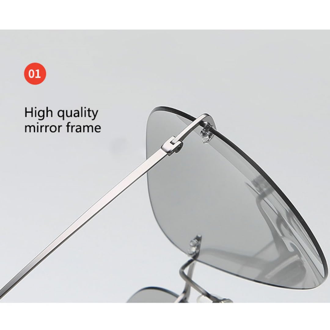 Gafas de sol polarizadas ultraligeras de titanio sin montura