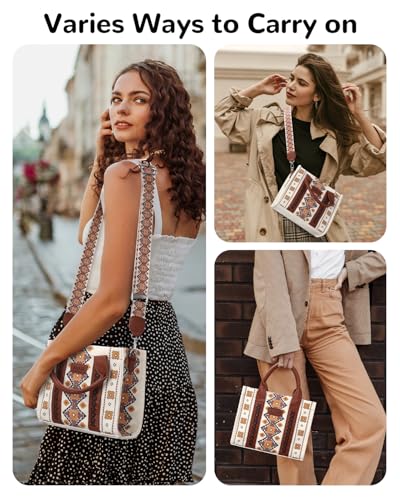 Bolso bandolera boho con cierre para mujer miniatura 5