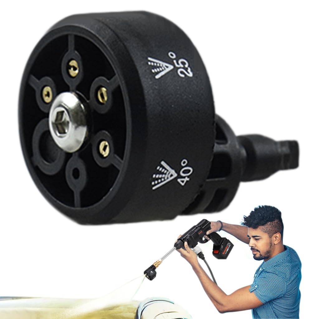 HASTHIP® Car Pressure Washer Nozzle - Rotationally Adjustable Washer Nozzle - 6 Modes Multifunctional ABS Material High-Pressure Car Universal for Cleaners