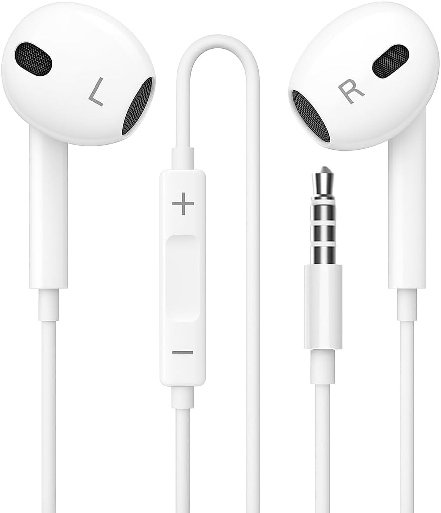 KP TECHNOLOGY Earphones for Samsung Galaxy A15 / A05s / A25 / A14 / A13 / A12 / A72 / A70 / A71 / A21s / A21 / A10 / A20e A20 – In-Ear Earphones Headphones Earbuds with In-Line Remote Control