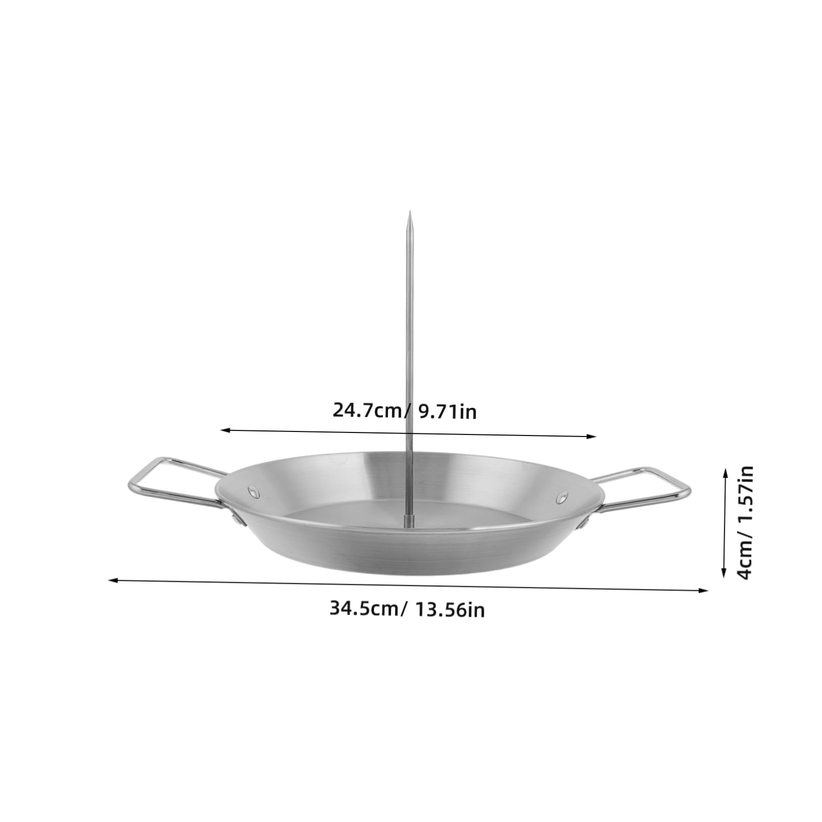 Parrilla Vertical para Barbacoa con 3 Pinchos Extraíbles | 1 Juego con Cepillo para Aceite, Diseño Vertical, Uso para Shawarma, Kebabs, Pescado y Salchichas