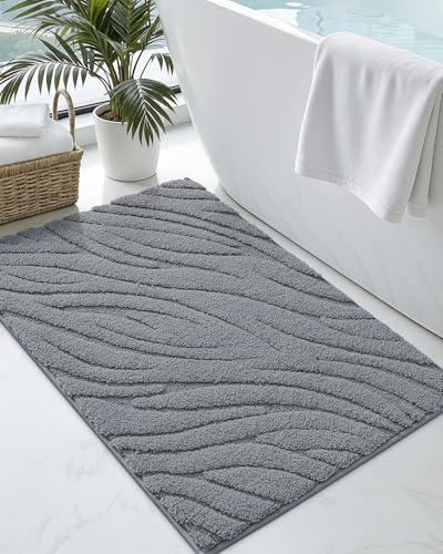 DEXI Bathroom Rugs 17x30, Extra Soft Absorbent Bath Mat, Non