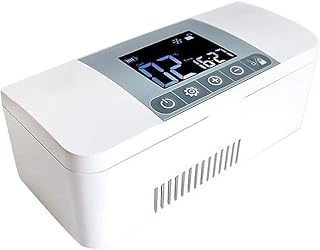 CJDCP Lodówka na leki i chłodziarka insuliny do samochodu, w podróży, w domu – przenośna lodówka samochodowa/mała podróżna na lekarstwa