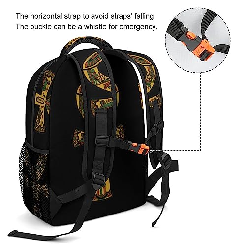 Ankh Detailed RBG Backpack for Women Men Casual Travel Daypack Business Work Shoulder Bag Gifts3