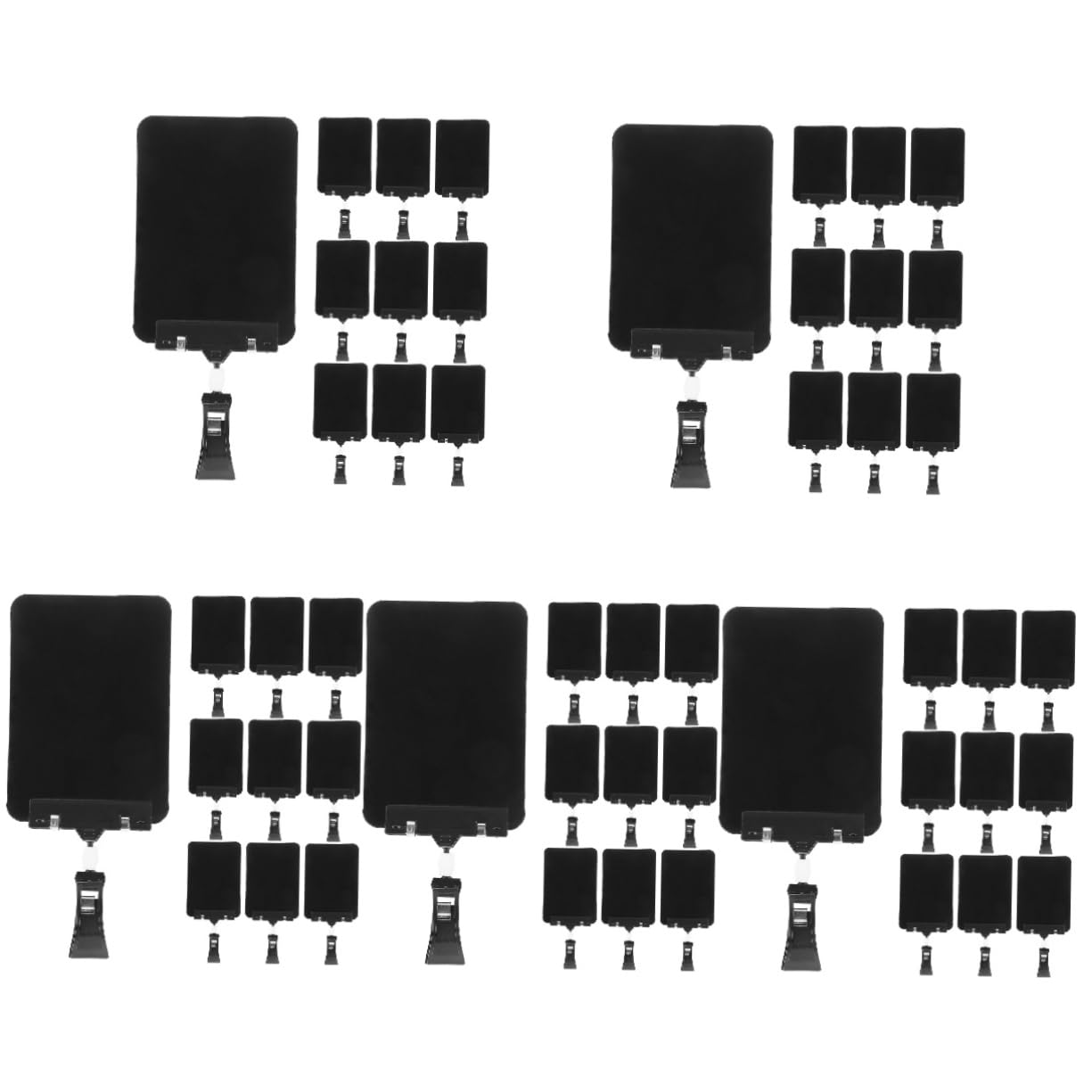 DOITOOL 5 Set Supporti Per Prezzi Con Clip Pubblicitari Riutilizzabili Per Negozi E Supermercati Design Lavabile Per Clip Nera 10 Pezzi * 5