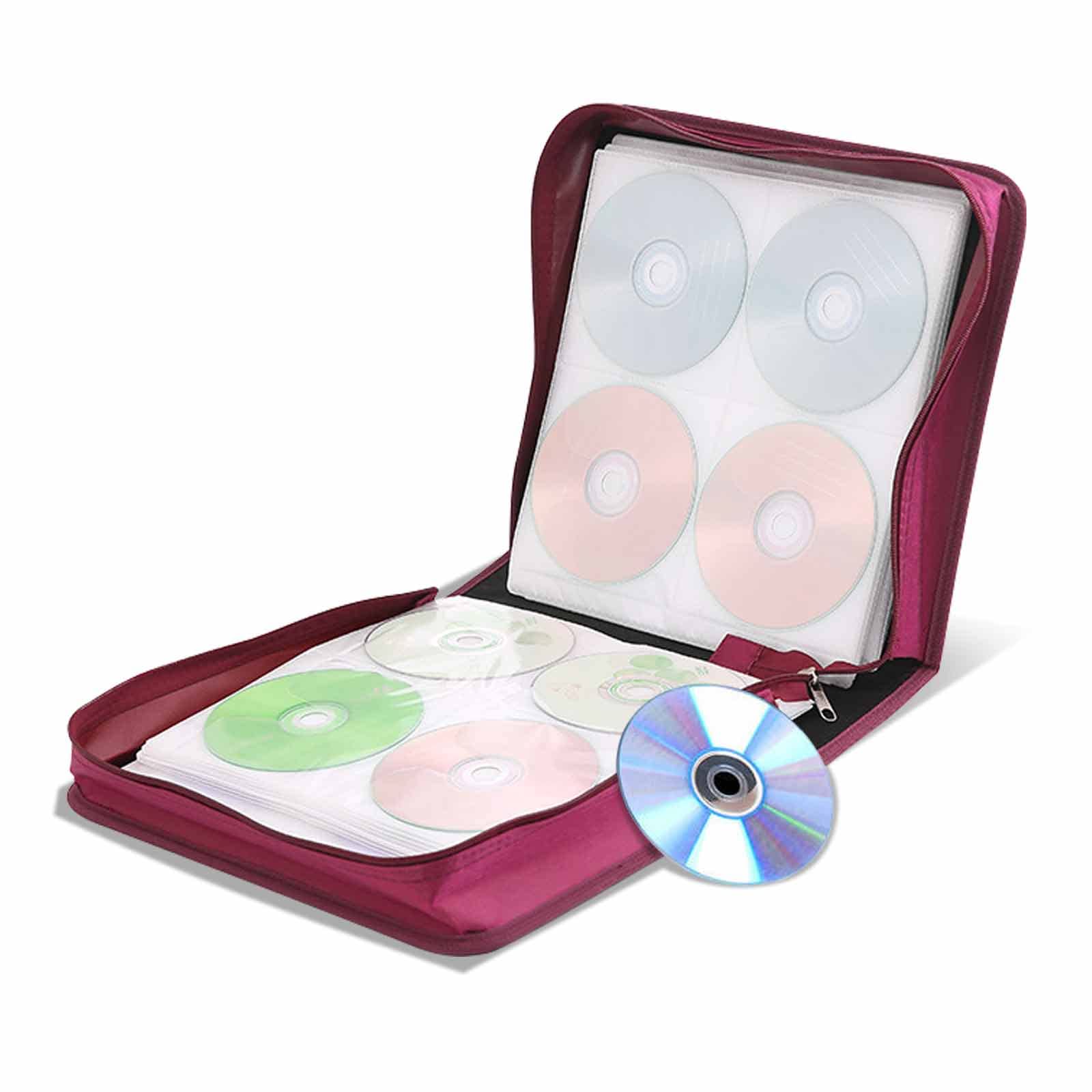 Etui na płyty CD, DVD, 400 pojemności, organizer na DVD, przenośny segregator z portfelem CD, pojemność CD/DVD, portfel, przechowywanie, uchwyt (400)