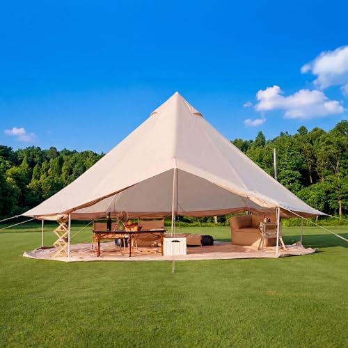 Carpa Bell 4 estaciones beige 16.4 pies para camping familiar miniatura 2