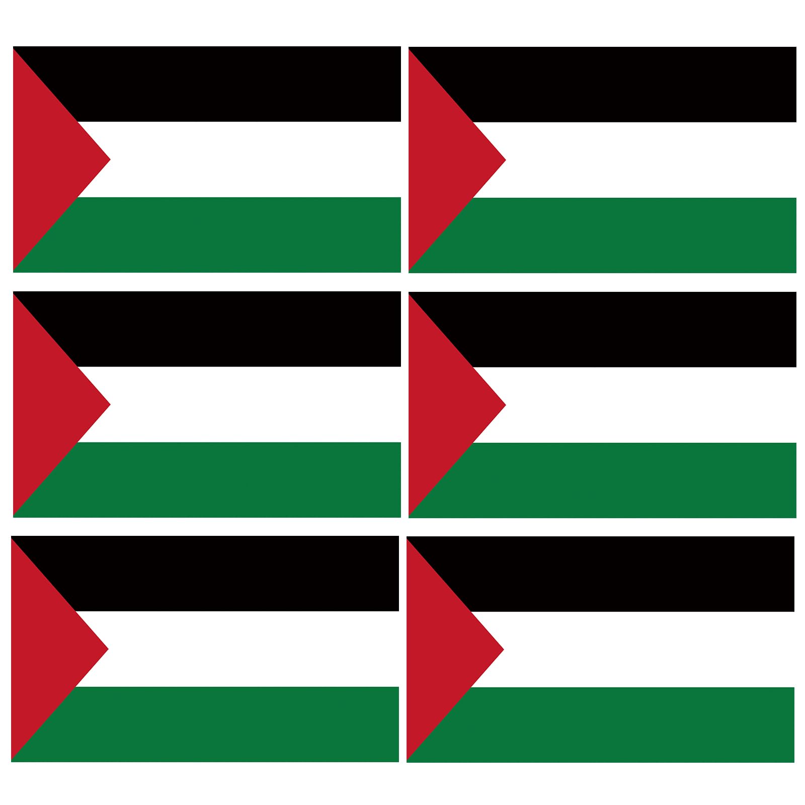 Palestine Flag Sticker, 6Pcs Palestine Flag Stickers, Support Palestine Car Stickers Polyvinyl Chloride Stickers for Truck