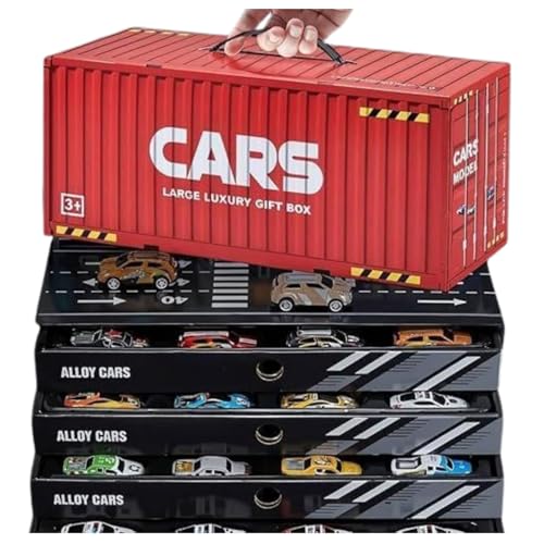 Image of 48 PCS Pull Back Toy Cars Set for Kids - Mini Race Cars with Storage Box, Fun and Interactive Vehicle Toys for Children Aged 3 for Young Car Enthusiasts and Collectors