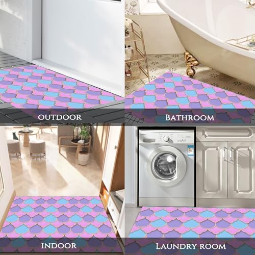 Tapis géométrie 3D écailles pour cuisine et descente de lit - 8
