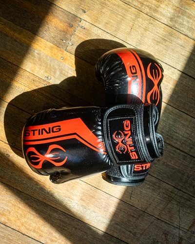 Image of STING Boxing - Armalite Boxing Gloves | for Competition & Training (16OZ, Black /RED)