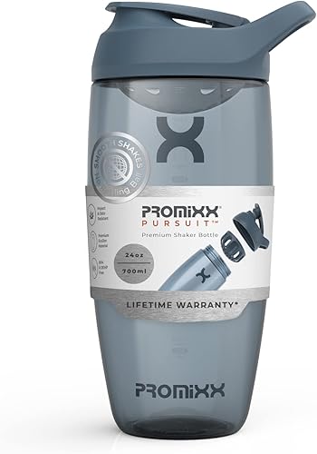 Promixx PURSUIT - Botella mezcladora de proteínas  Botellas de licuadora deportiva premium para mezclas de proteínas y batidos de suplementos  Taza
