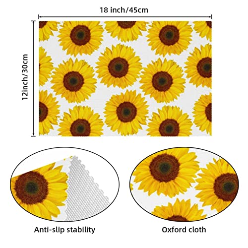 Set de table blanc haut de gamme 30,5x45,7 cm tournesol - 5