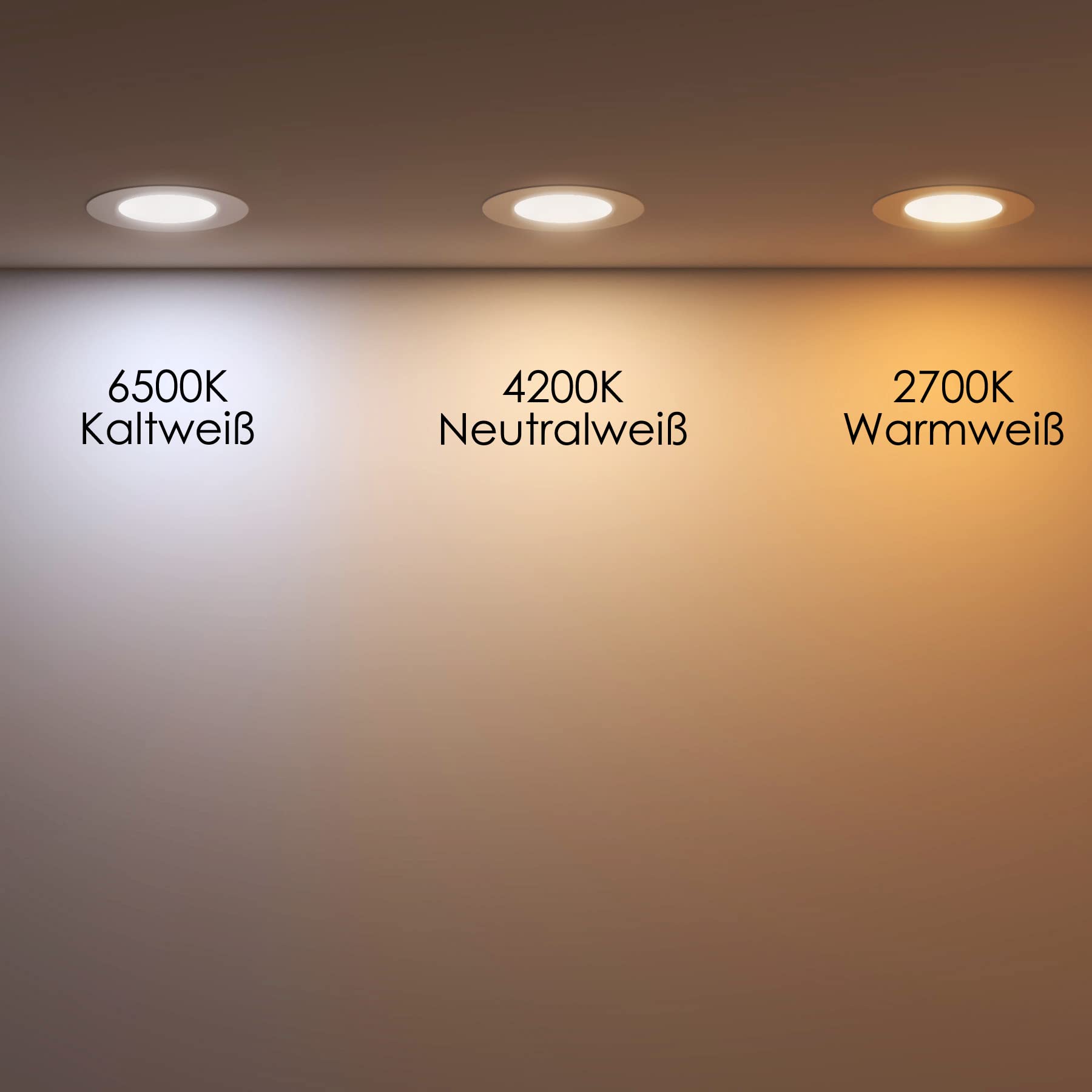 LED Einbaustrahler flach rund 12er Set I 9W LED Spot 12V Neutralweiß I LED Panel Deckenleuchte I LED Einbauleuchte Set mit Trafo