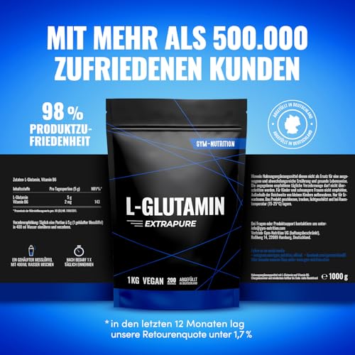 L-Glutamin Pulver hochdosiert – 1 kg (1000g) – Ansicht 4