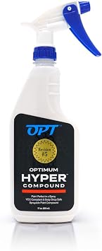 Optimum Hyper Compound - Spray Compound for Car Scratch Repair and Swirl Removal - Long Working Time, No Dusting, and Residue Free 17 oz.