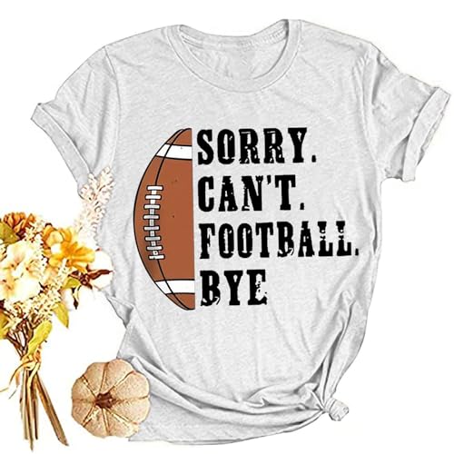 Crewneck Shirts for Women Fall Summer Short Sleeve Workout Gym Football Funny Top T Shirt Blouse Women 20252