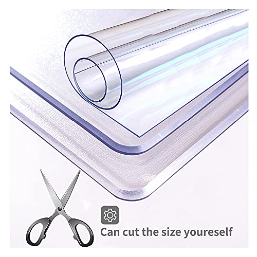 Table Protector Clear 1.5mm PVC Wipeable Table Cover Cloth Waterproof For Home Kitchen 23.6 X 27.5 Inch (Transparent, 60 x 70 cm) - Image 4