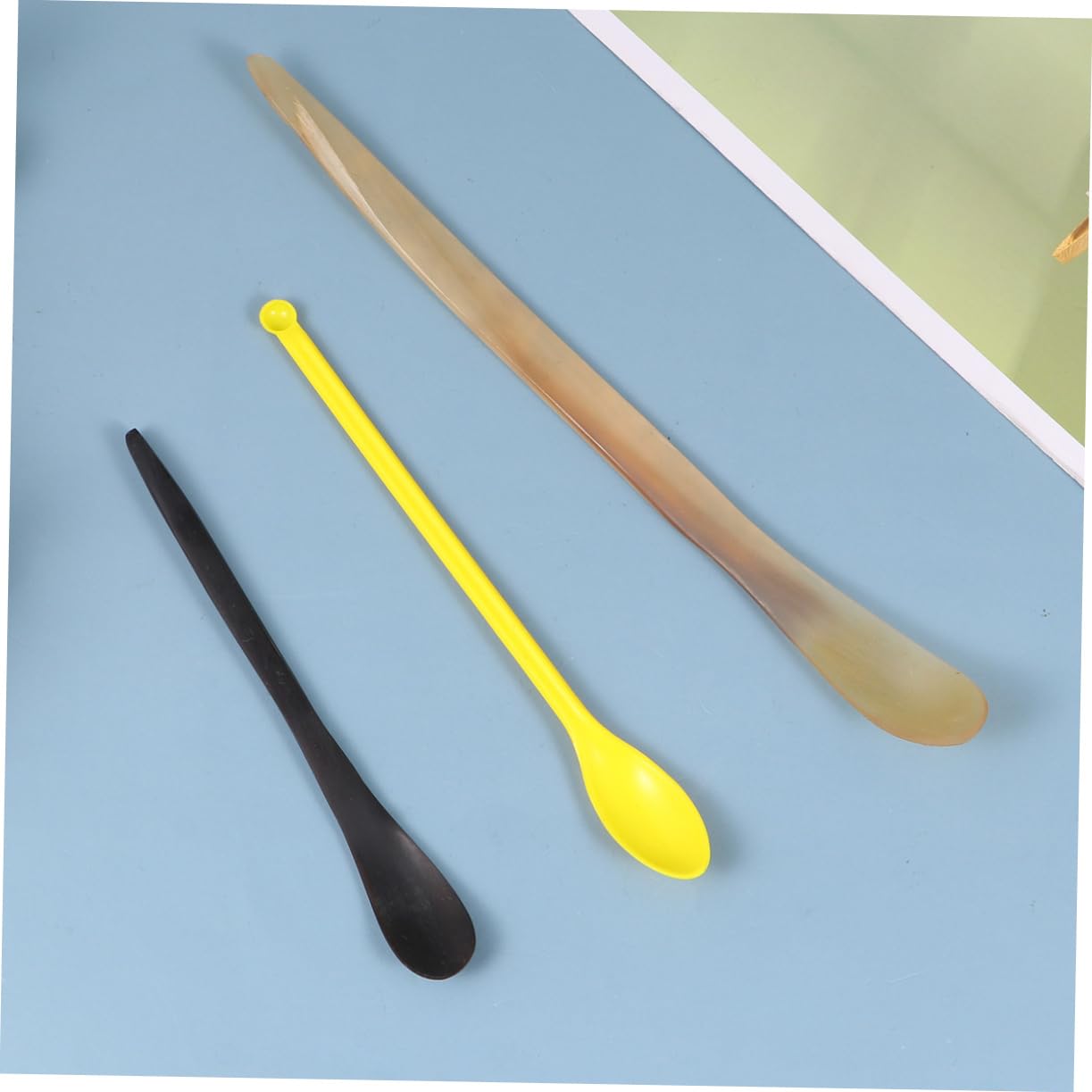 KICHOUSE Practical 8pcs Reagent Set Sample Scoop Lab Long Handle for Laboratory Use Random