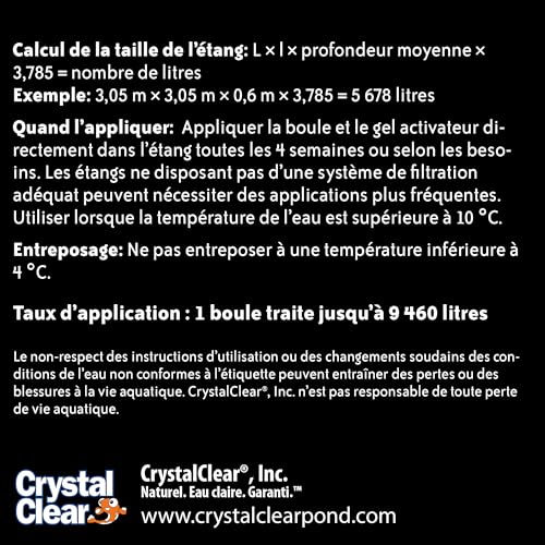 image for CrystalClear PondShock Ball, Natural Enzymes & Live Bacteria, Freshwat